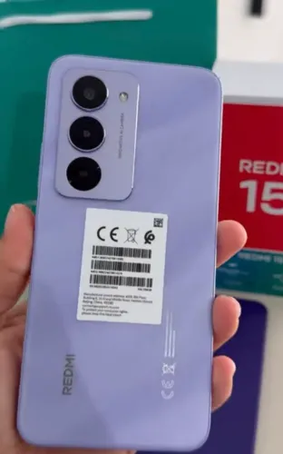Celular Novo ?Redmi 15? Lilás Tela de 144Hz Topp 256/8