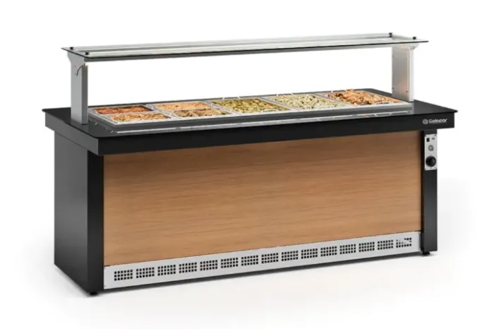 Buffet Térmico 10 Cubas 1/2 Preto 220V GBTA-200 s/cubas- Gelopar