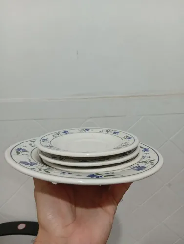 Lote 3 pratos pequenos e um grande Oxford