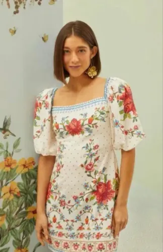 Vestido farm floral curto