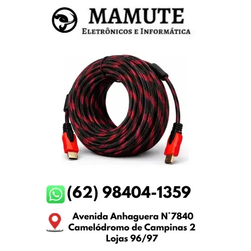 Cabo Hdmi 20 Metros Blindado Com Filtro E Malha Versão 1.4 Suporte 3D Full HD 1080