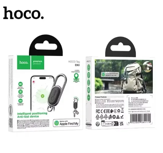 Smart Tag Apple Find My - Rastreador GPS HOCO, Chaveiro Compatível com o Aplicativo Encont