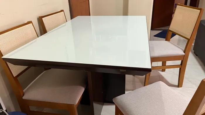 Mesa de Vidro/mdf