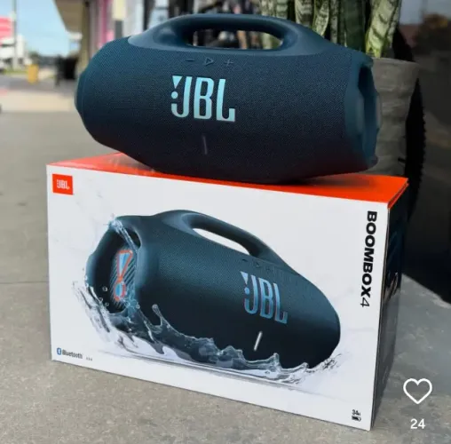 JBL BOOMBOX 4 PRETA NOVA GARANTIA DE 1 ANO FAZEMOS ENTREGAS