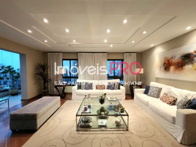 Apartamento a venda com 300m2 no real parque com vista livre em predio com quadra de tenis