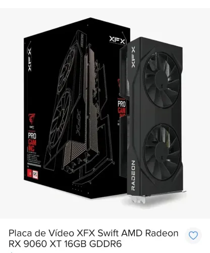 Placa de video Radeon 9060xt vfx 16gb