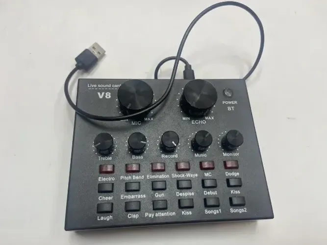 Mesa De Som Digital Soundpro V8 12 Canais Phantom Usb 