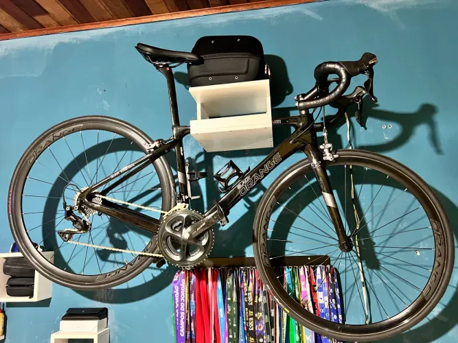 Bicicleta speed orange black de carbono