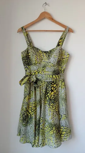 Vestido social Guess amarelo feminino