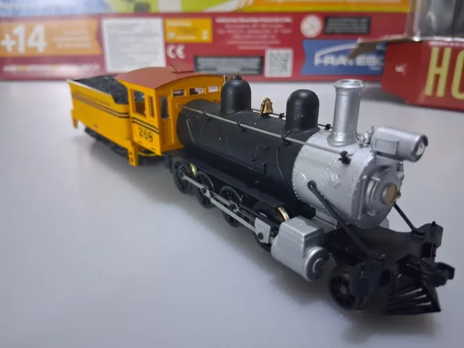 Locomotiva a vapor Rio Grande + 3 carros. Novo