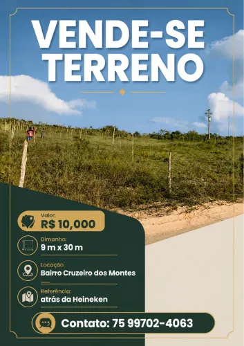 Vendo terreno 9m x 30m