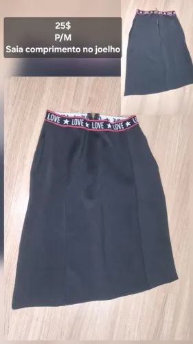 Saia preta de neoprene
