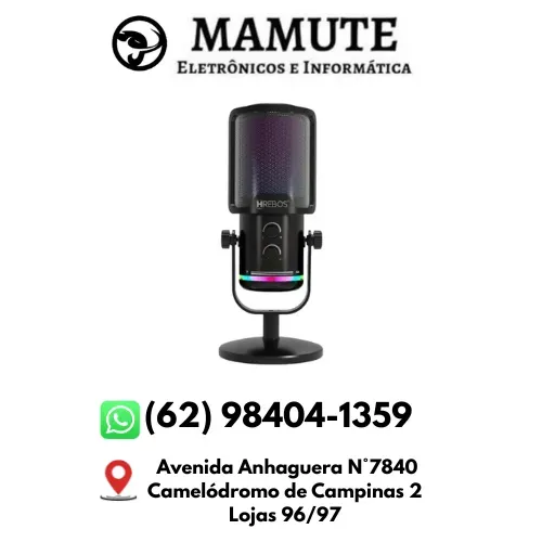 Microfone De Mesa Usb Rgb Para Streaming E Gravação  MF-012