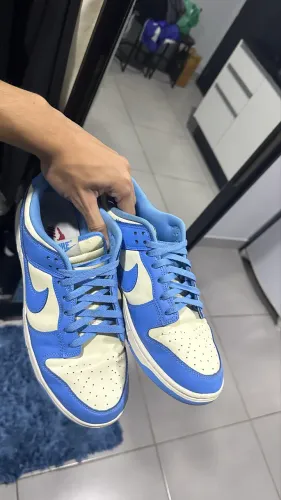 Nike Dunk Low Azul e Branco Original - 43