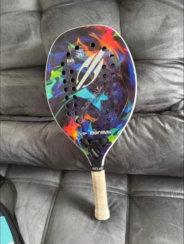 Raquete De Beach Tennis Mormaii Flexxxa Slim Carbon 3k +capa