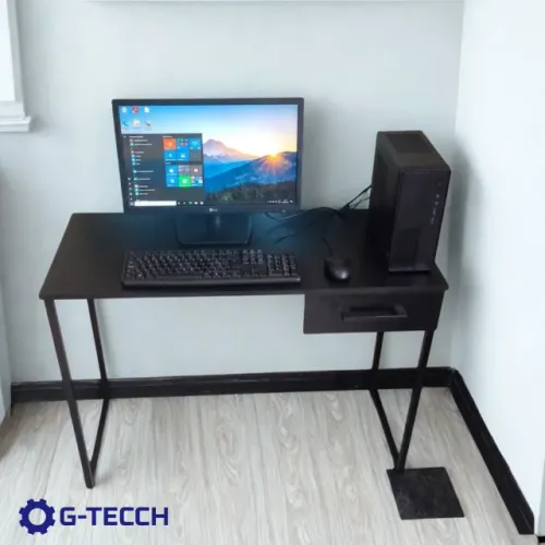 Mesa de Escritório com Gaveta 1M Multiuso Industrial para Computador Notebook de Estudo