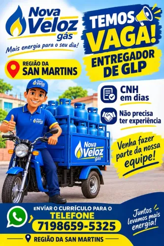 VAGA PARA ENTREGADOR DE GLP