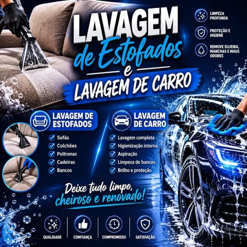 Lavagem de estofados em geral 