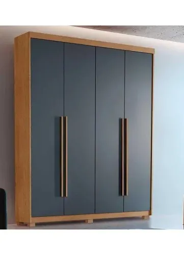 Guarda Roupa 100_ MDF 4 Portas 2 Gavetas Hawaii - Móveis Rufato