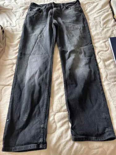 Calça Jeans H&M Preta Estonada Masculina