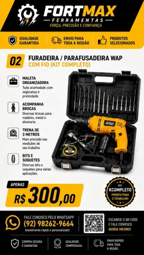 Parafusadeira e Furadeira Wap