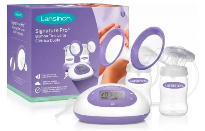 Extrator de Leite Elétrico Duplo Lansinoh Signature Pro Completo | Seminovo