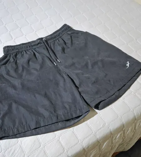 Shorts Barra Bolso Duplo B Garça Preto 