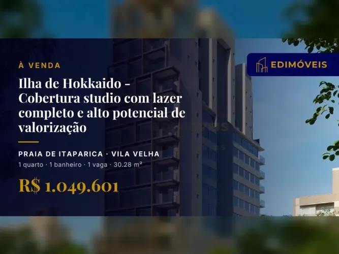 Praia de Itaparica| Studio cobertura com 1 quarto, venha conhecer!