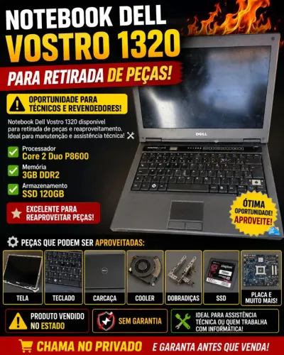 NOTEBOOK PARS RETIRADA DE PEÇAS