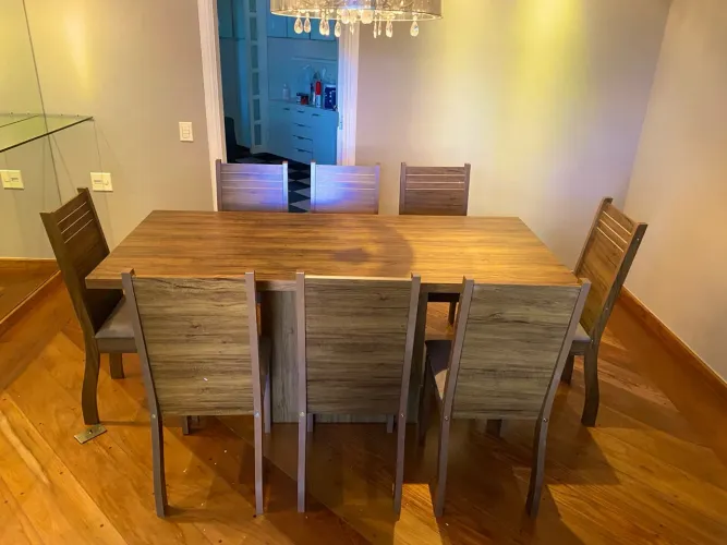 Mesa 8 lugares moderna seminova