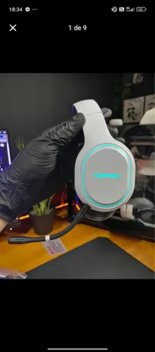 Fone Gamer Sem Fio Kofire UG-05 RGB com Vibração - 2.4G + Bluetooth 5.0 para PS5/PC/Switch