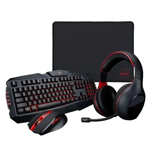 Kit Setup Gamer Dazz com teclado mouse fone e mousepad | PRONTA ENTREGA