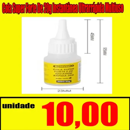 Cola Super Forte De 20g Instantânea Ultrarrápida Multiuso 0656