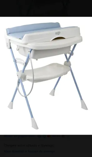 Banheira Burigotto Splash+ Trocador Baby Blue Azul Claro