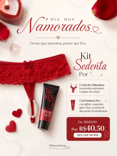 Kit calcinha Dia dos namorados 
