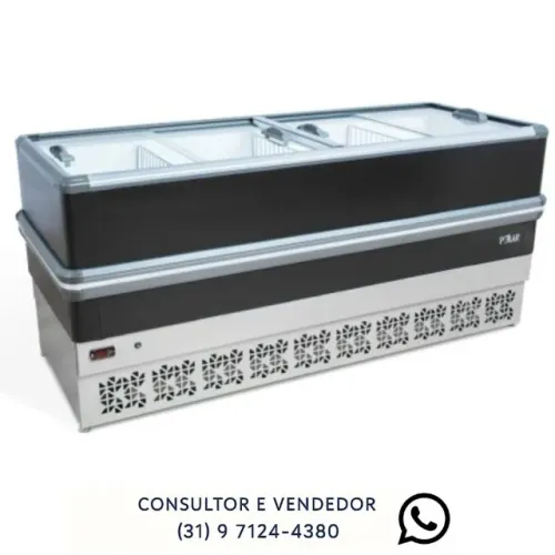 Ilha de Congelados 2M Preta 220v Polar