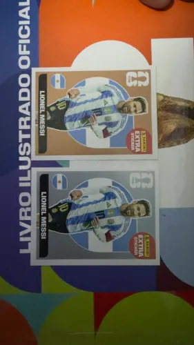 Figurinha extra Messi bronze e prata