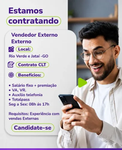 Vaga para Vendedor(A) Externo(A)<br>EXTERNO(A)