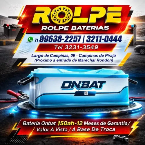 Bateria 150ah Onbat \ A Base de Troca  