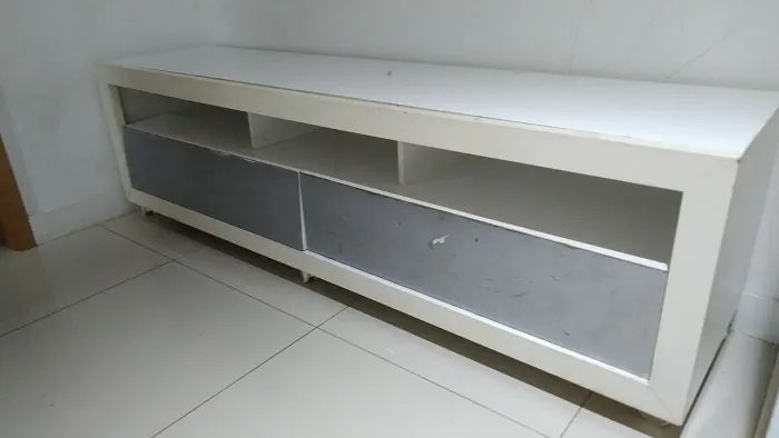 Rack Tock-Stock Branco c Gavetas e Rodas 