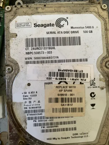 HD 500GB ORIGINAL DE NOTEBOOK