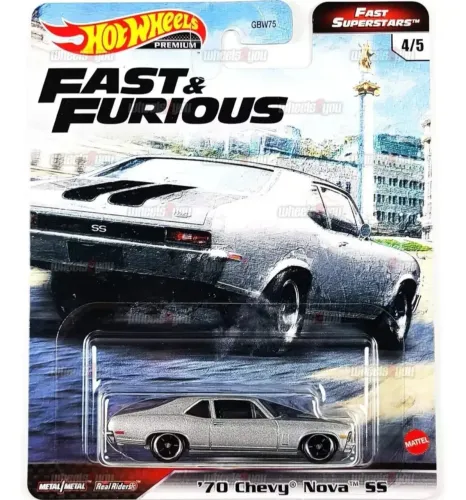 Miniatura Hotwheels " 70 Chevy Nova SS " - Fast & Furius... Metal 