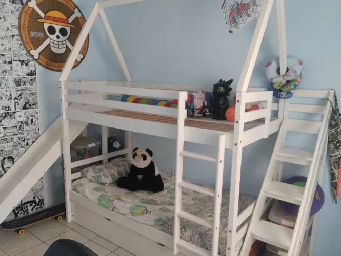 Triliche, beliche, cama, montesoriano, escorrega, escada, casinha, da loja casa tema