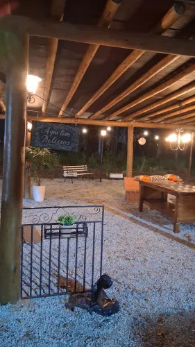 Pergolado 7x6 coberto com toldo cortina