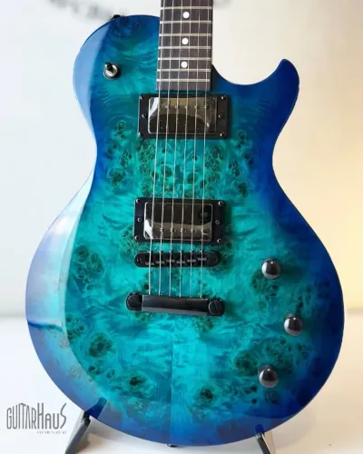 Schecter Solo-II Standard Ocean Blue Burst Burl