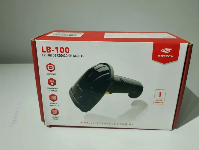 Leitor de código de barras 3 tech lb 100bk USB 2 d