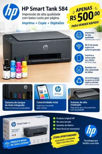 Vendo Impressora HP Smart Tank 584