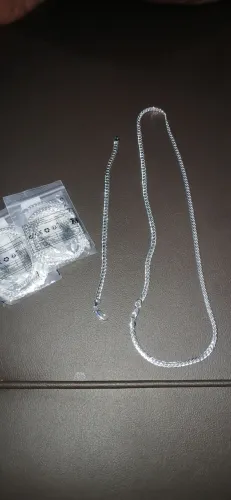 Prata cordao e pulseira