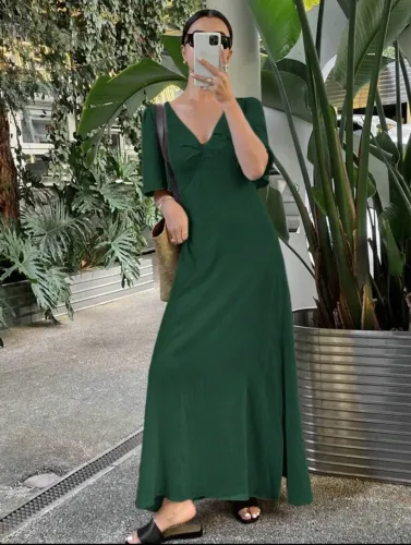 Vestido longo verde