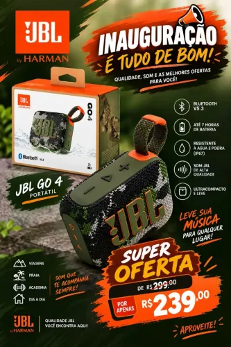 CAIXA DE SOM JBL GO4 CAMUFLADA 